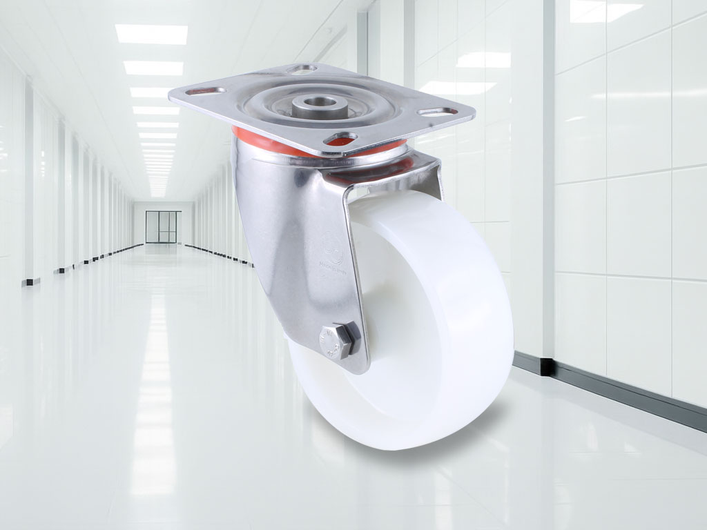 Hygienic POLY-D Polyamide 6HD castor, top plate