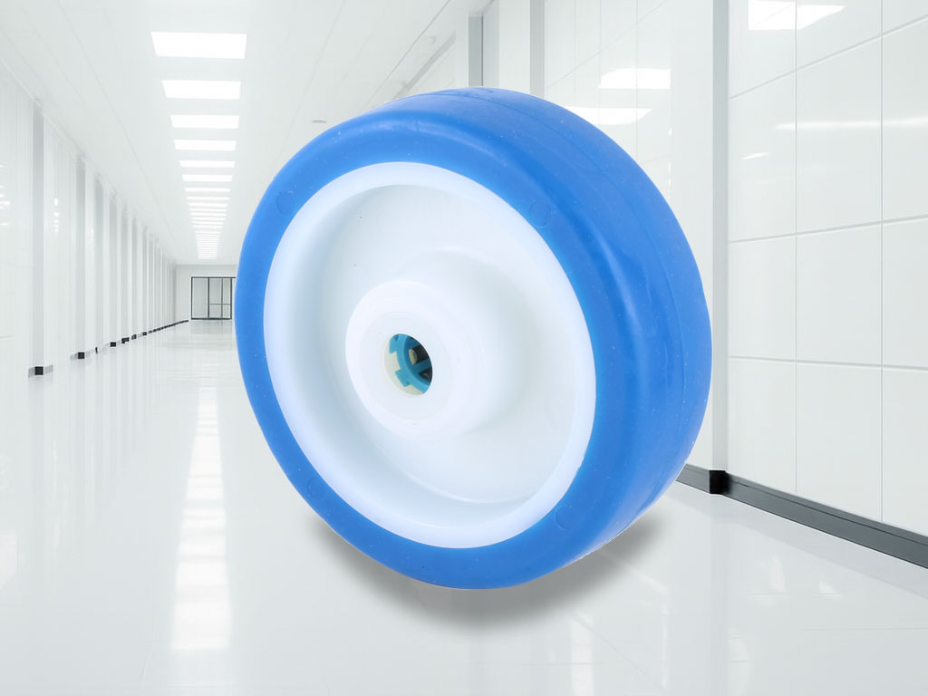 Hygienic D-Flex wheel, elastic Polyurethane